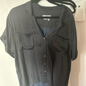 Anthropologie Charcoal Button-Down Shirt